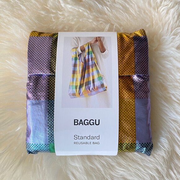 NWT Standard Baggu - Madras Metallic - Picture 2 of 9